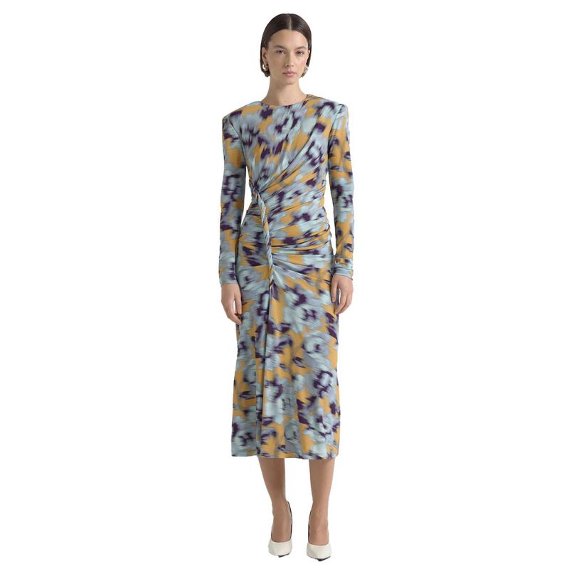 Cue Blurred Floral Twist Midi Dress image number 0